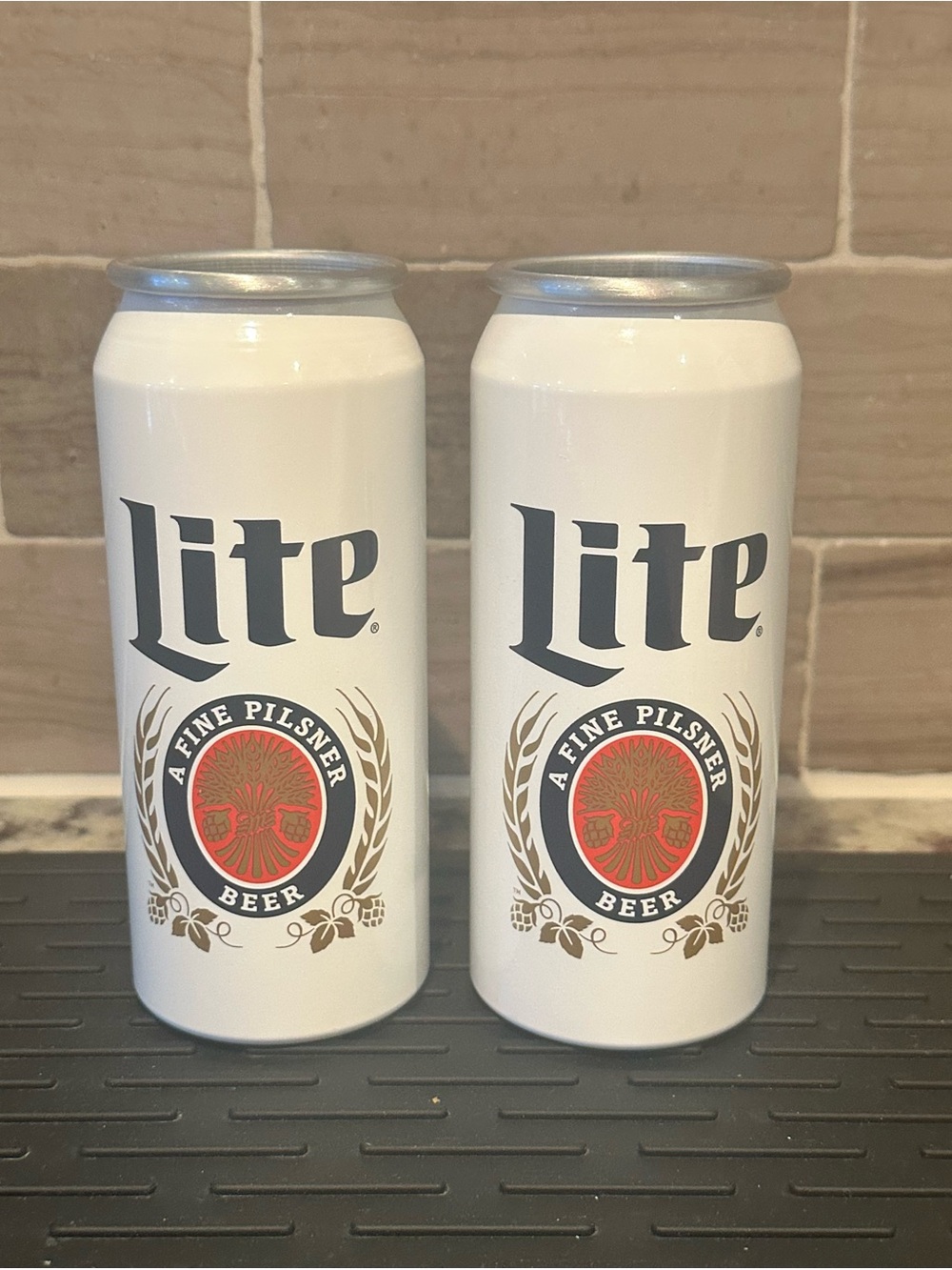 Miller Lite Signature Aluminum Can Cups or Pints 🍻 Set of 2